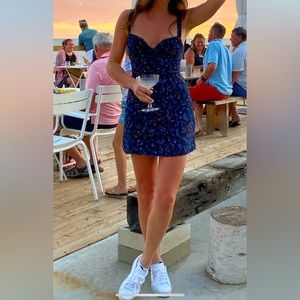 Aritzia mini blue dress XS